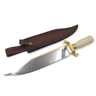 17.5″ Full Tang Hunting with 10.6″ Blade & White POM Handle