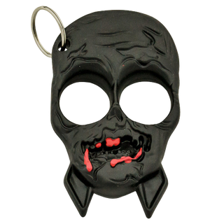 Black Zombie Skull Self Defense ABS Keychain