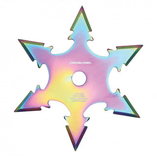 4" Rainbow Single 6-Point Throwing Star