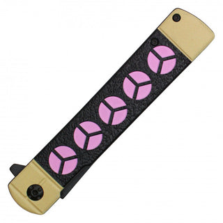 9" Assisted Opening Fantasy Pocket Knife- Tan/Black/Pink Katana