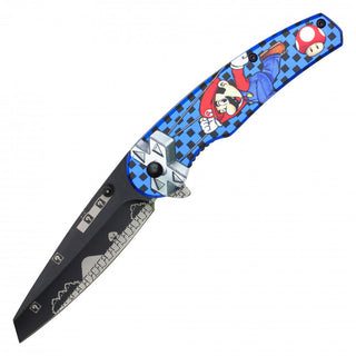 8" Assisted Opening Blue Plumber Pocket Knife