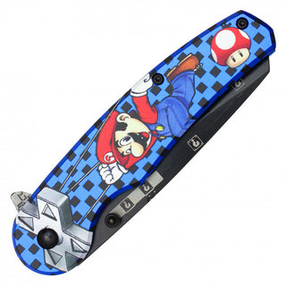 8" Assisted Opening Blue Plumber Pocket Knife