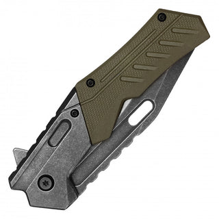 8.25" MilSpec Tactical EDC Green Pocket Knife