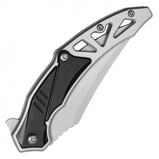 8.25" Black Pocket Knife-Black Aluminum Handle