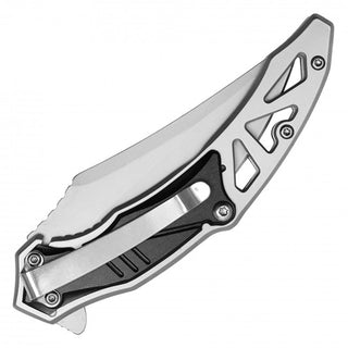 8.25" Black Pocket Knife-Black Aluminum Handle