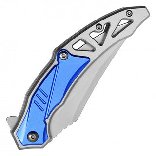 8.25" Blue Pocket Knife-Blue Aluminum Handle