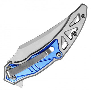 8.25" Blue Pocket Knife-Blue Aluminum Handle