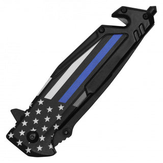 8.5" Thin Blue Line Pocket Knife