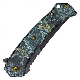 8" Samurai Pocket Knife -Gold Samurai