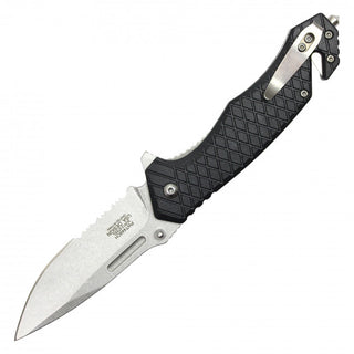 8" Grey 2-Tone Nylon Fiber Handle  Pocket Knife