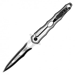 8" Pocket Knife with 2-tone Blade-Black Lining