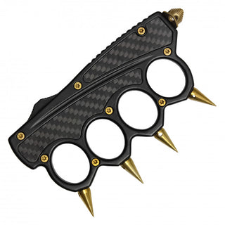 8.75" Knuckle OTF Knife wIth Gold Blade