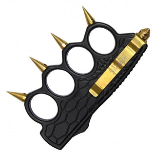 8.75" Knuckle OTF Knife wIth Gold Blade