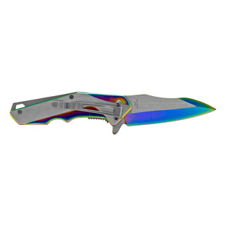 4.5" Heavy Duty Stainless Steel Folding Pocket Knife - Titanium