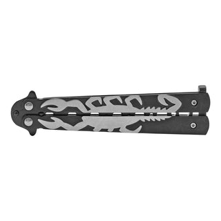 Black Knight Non-Sharpened Stainless Steel Practice Butterfly Balisong