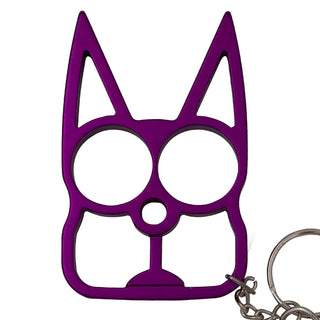 Purple Evil Cat Keychain