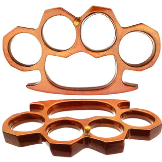 Shiny Copper 4-Inch-Long Steel Knuckle Belt Buckle
