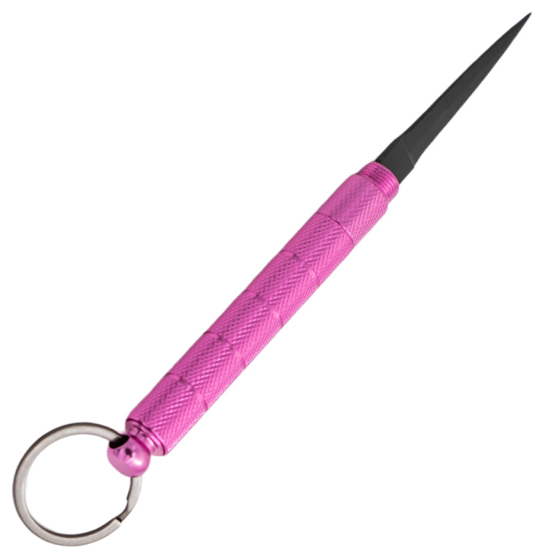 Kubotan Keychain Hidden Knife - Pink