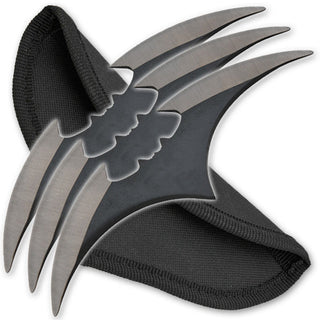 5.5 Inch Three Piece Two-Toned Bat Throwing Blades - Black
