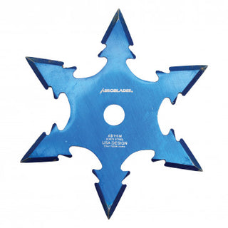 4" Blue Single 6-Point Throwing Star