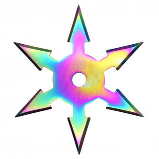 4" Rainbow Single 6-Point Throwing Star