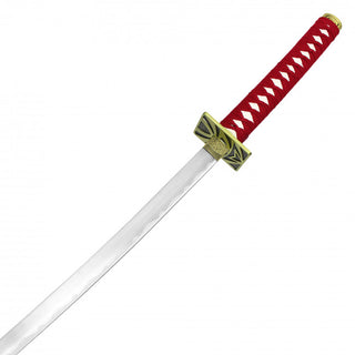 38" Non-Sharpened Fantasy Sword with Red Hilt Handle and Red Saya Real Steal