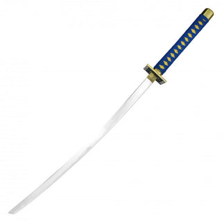 38" Non-Sharpened Fantasy Sword with Blue Hilt Handle and Blue Saya Real Steel
