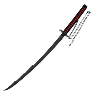 38" Non-Sharpened Fantasy Sword with Black Handle and Black Saya Real Steel