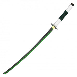 37” Non-Sharpened Fantasy Sword White and Green Steel Blade