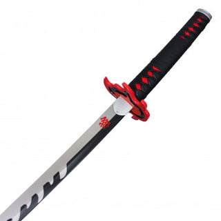 38.75” Sharp Black & Red Flames Fantasy Sword with 1045 Carbon Steel