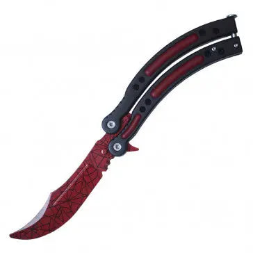 CS:GO BFK (Crimson Web) Red-Web Blade & Black Handle - Sharp